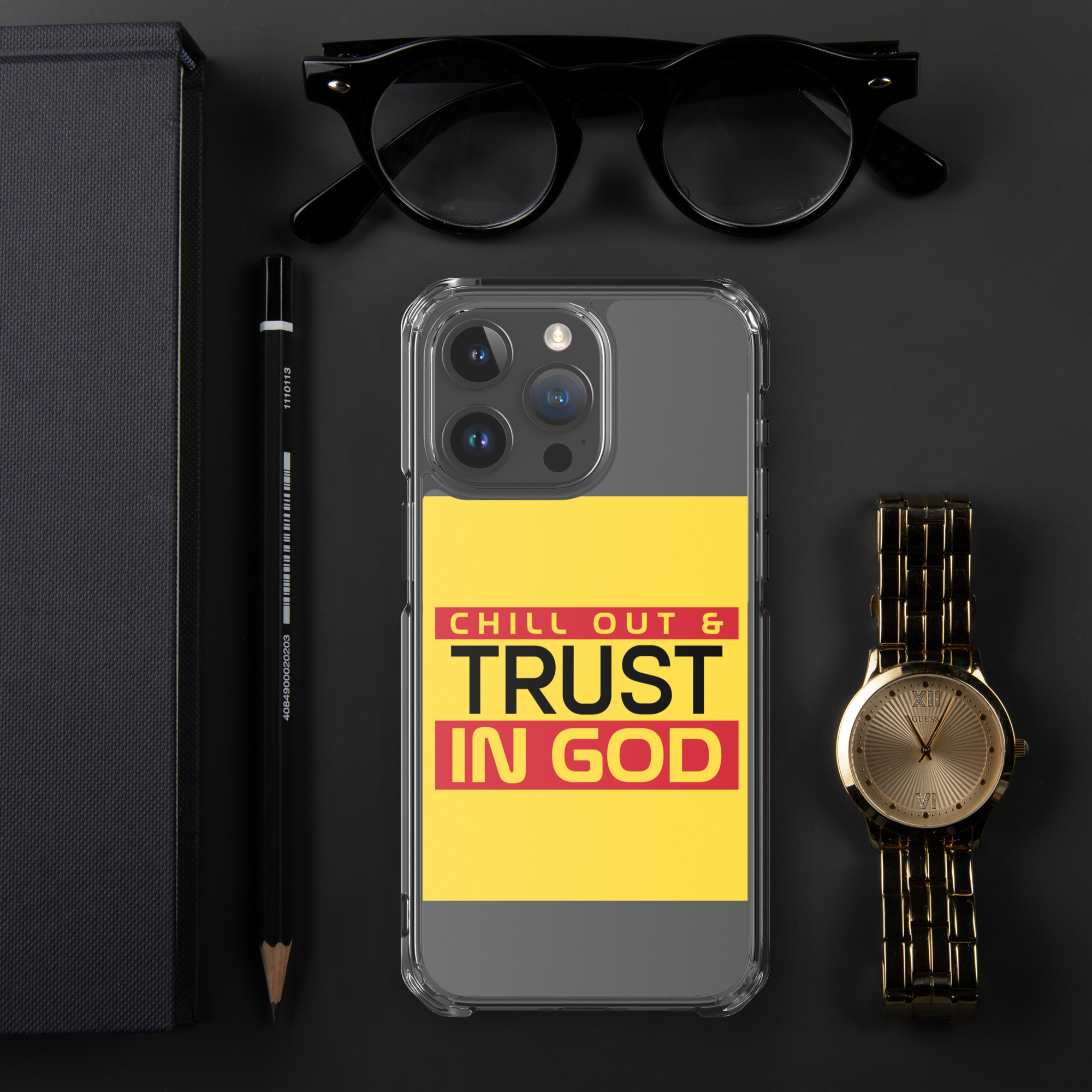 Chill out and Trust in God Clear Case for iPhone® 17 Chill out and Trust in God Clear Case for iPhone® - Image 17