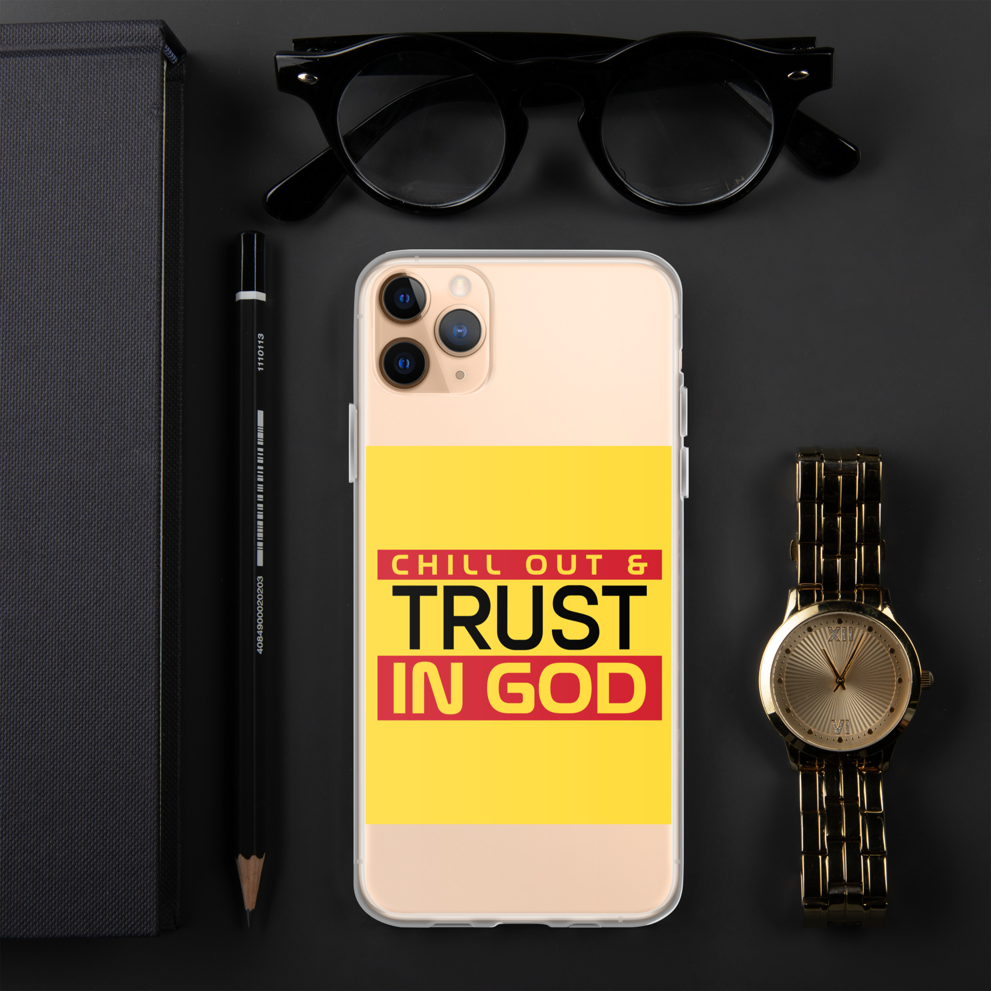 Chill out and Trust in God Clear Case for iPhone® 1 Jesus Phone Case Trust God