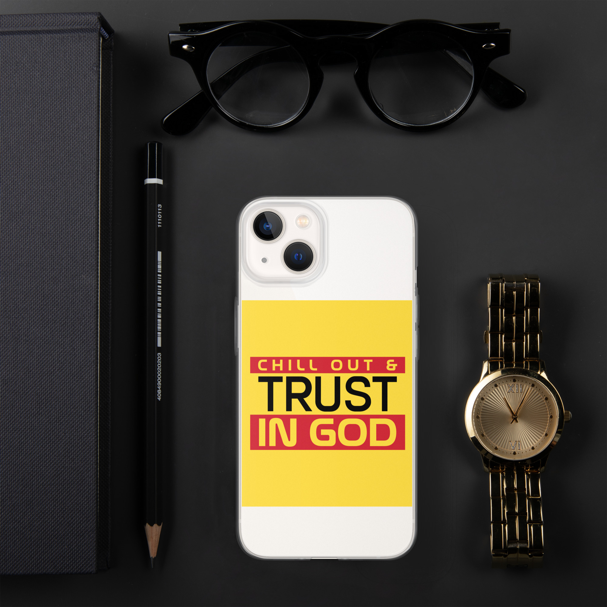 Chill out and Trust in God Clear Case for iPhone® 11 Chill out and Trust in God Clear Case for iPhone® - Image 11