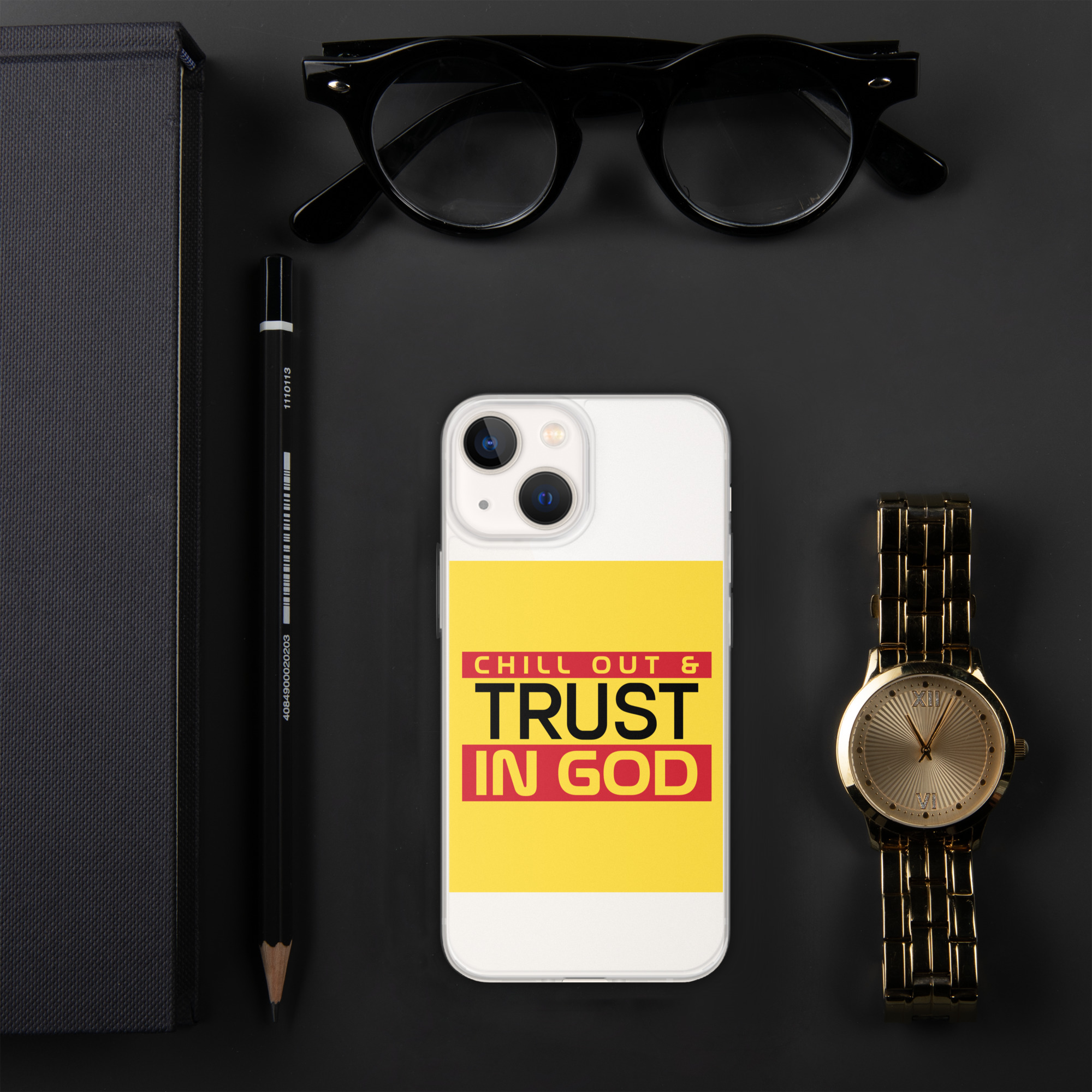 Chill out and Trust in God Clear Case for iPhone® 8 Chill out and Trust in God Clear Case for iPhone® - Image 8