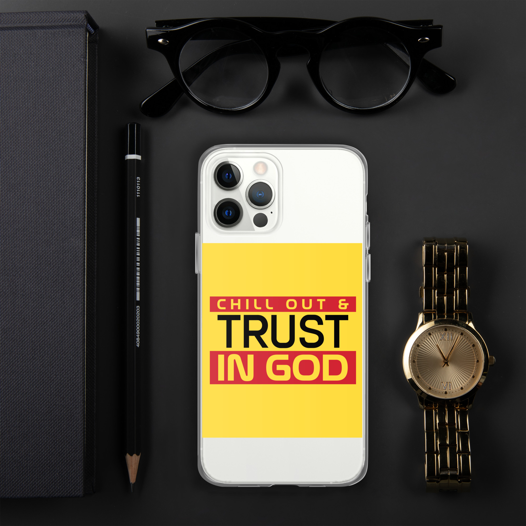 Chill out and Trust in God Clear Case for iPhone® 5 Chill out and Trust in God Clear Case for iPhone® - Image 5