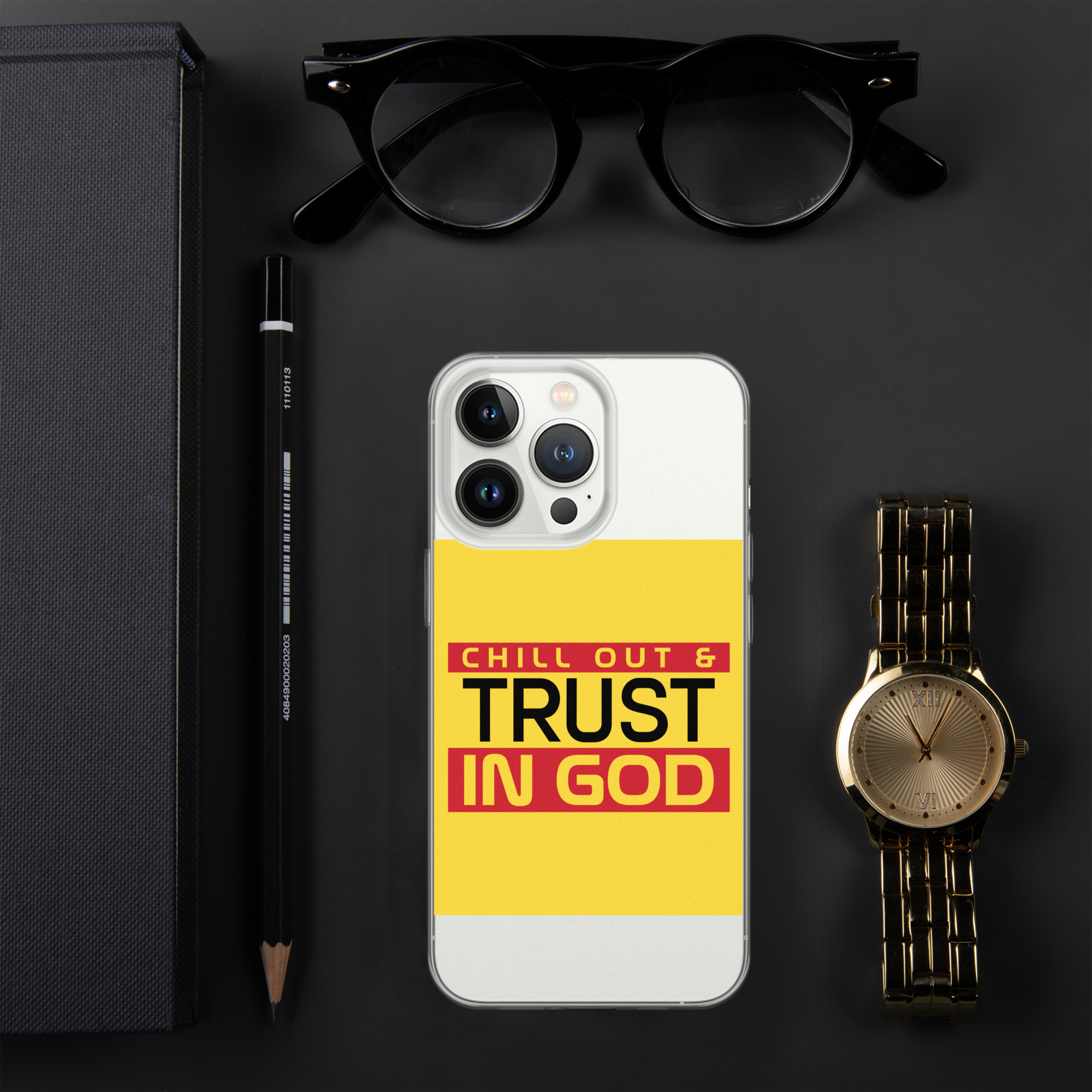 Chill out and Trust in God Clear Case for iPhone® 10 Chill out and Trust in God Clear Case for iPhone® - Image 10