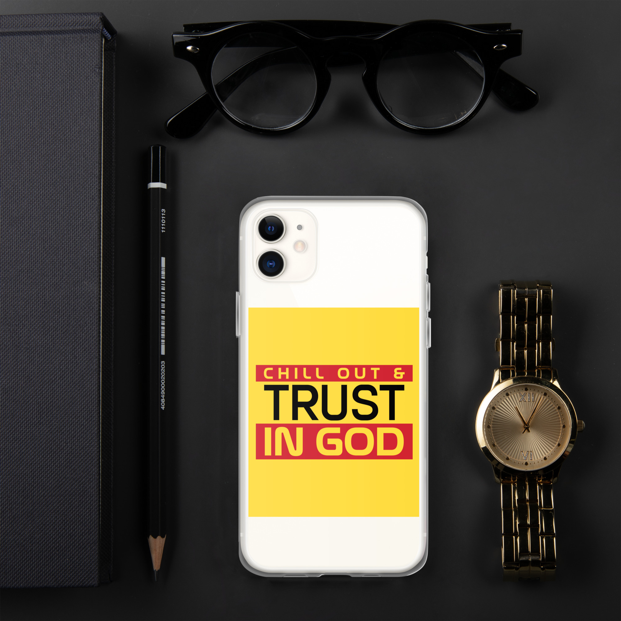 Chill out and Trust in God Clear Case for iPhone® 3 Chill out and Trust in God Clear Case for iPhone® - Image 3